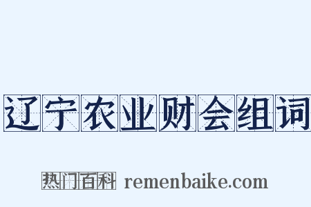 辽宁农业财会组词是什么意思的图片